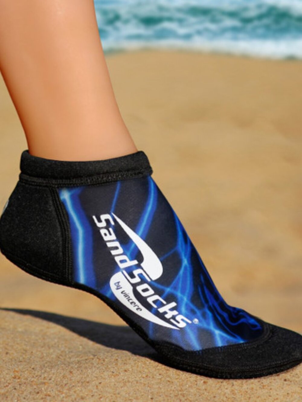 Blue Lightning Low Sprite Sand Socks + Beach Tank Top